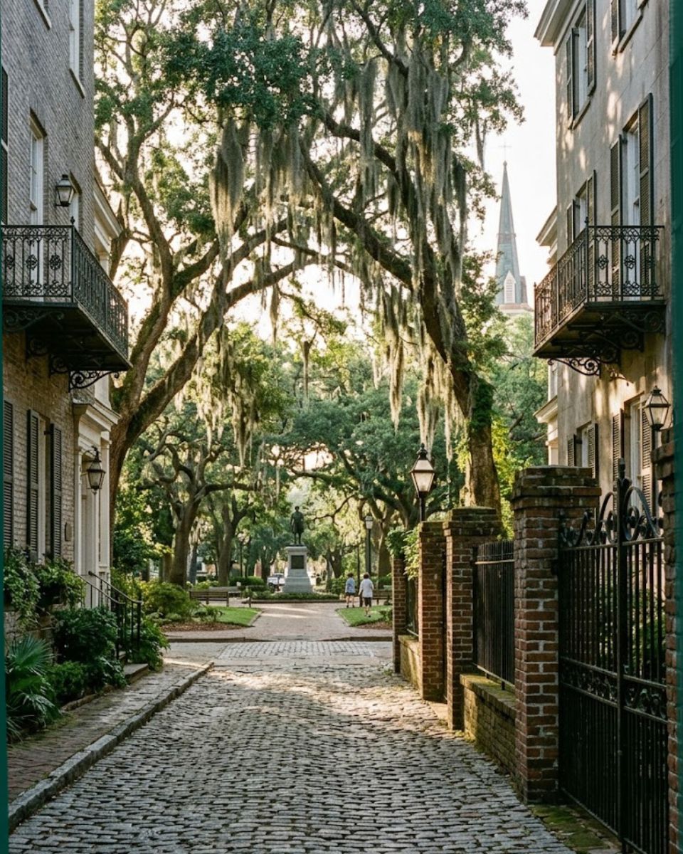 Historic District live-oak square in Savannah GA — rodent control serving Downtown