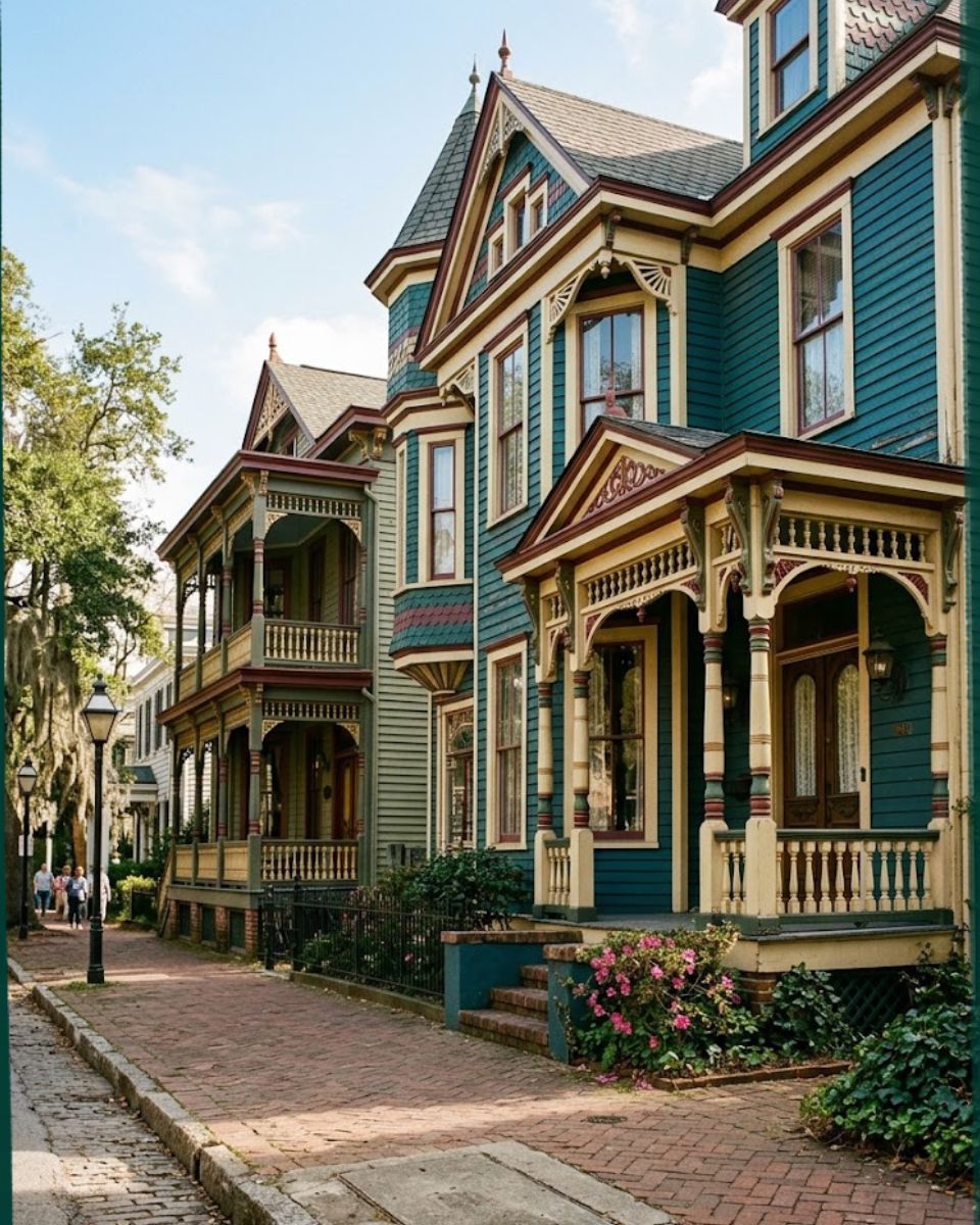 Victorian-era residential streetscape in Savannah GA — rodent control in Midtown