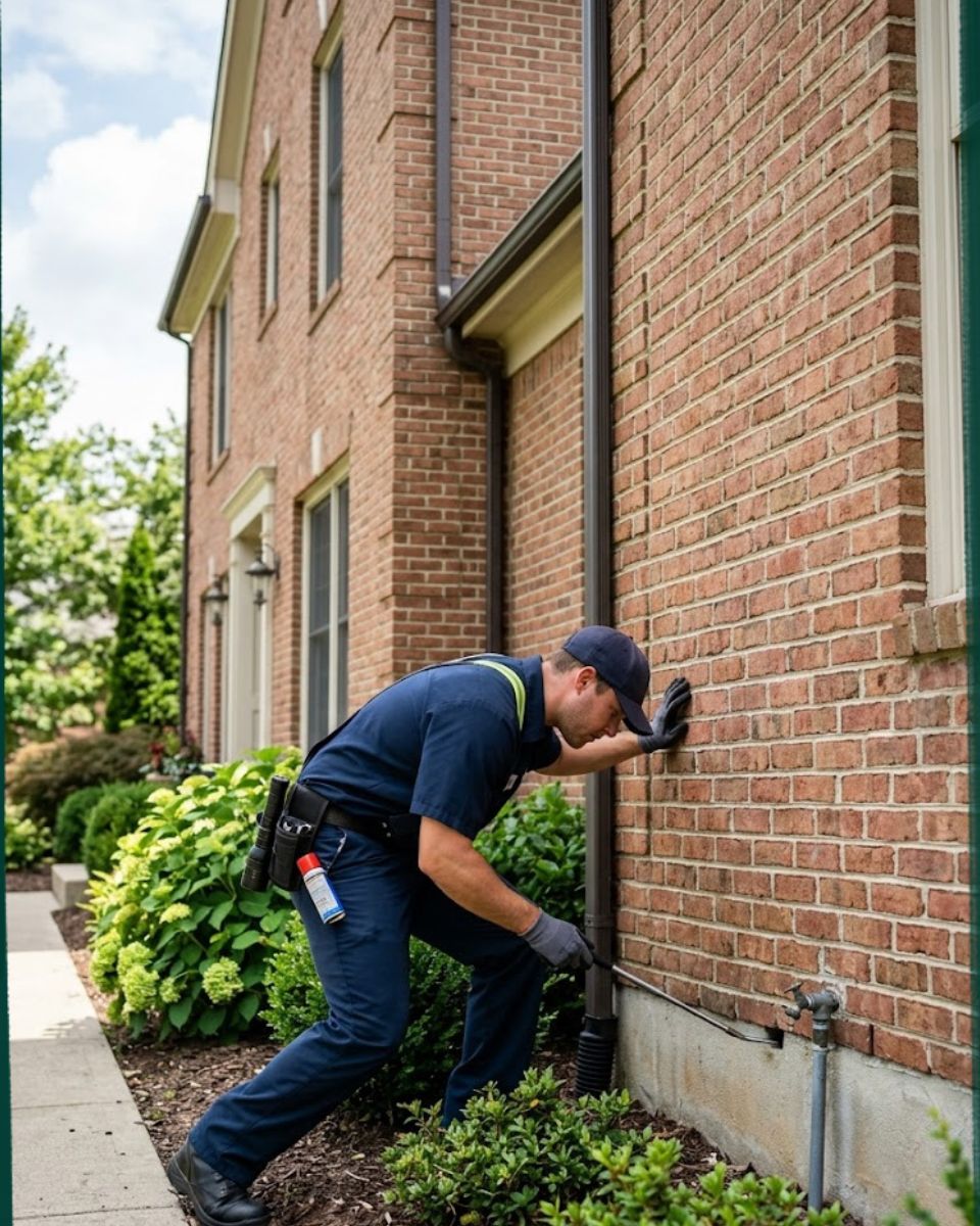 Technician performing rodent control work on Savannah home β 2026 homeowner guide
