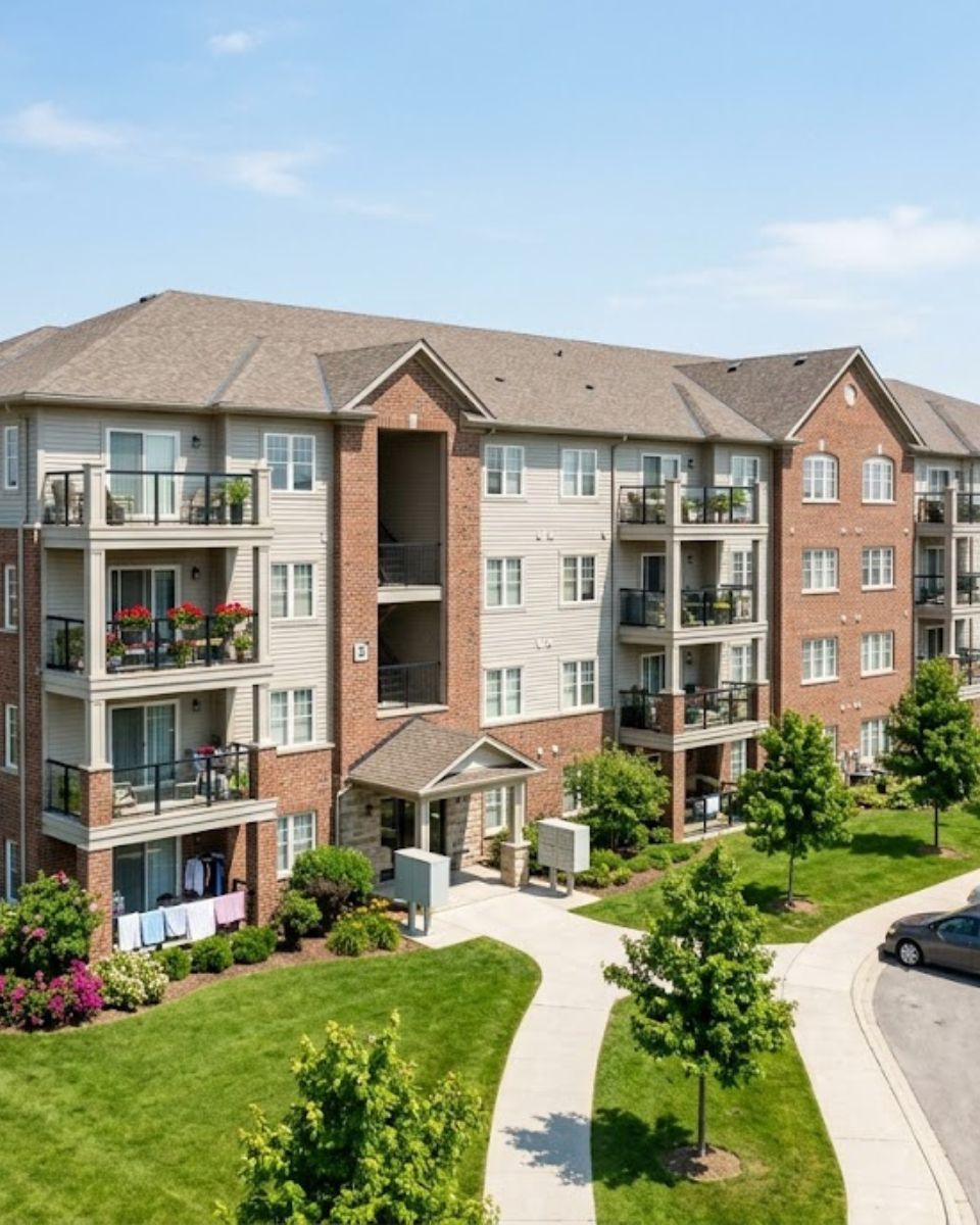 Multi-unit apartment building exterior β property management rodent control Savannah GA