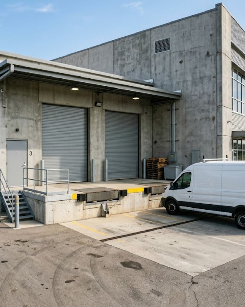 Commercial building exterior with technician — commercial rodent control in Savannah GA