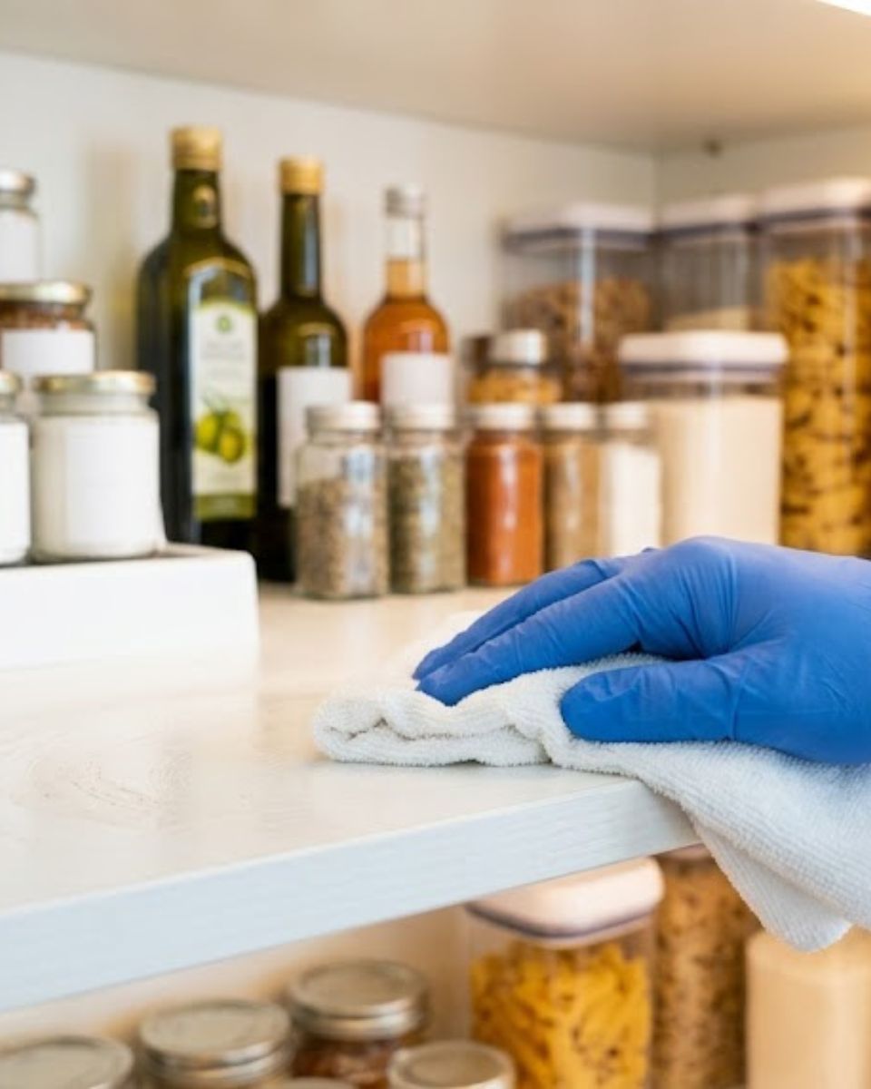 Technician in protective gear cleaning contaminated surface — Savannah GA