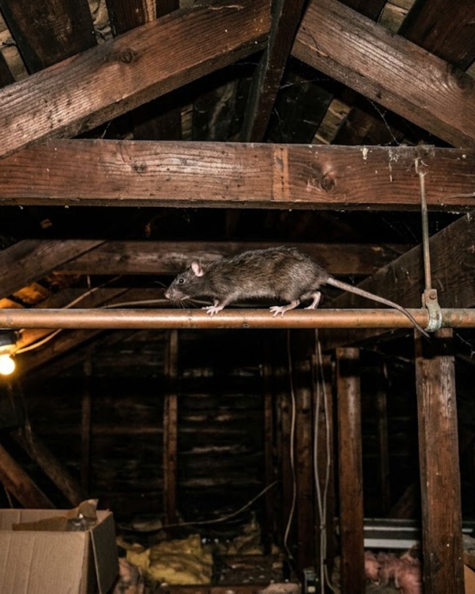 Attic space with rodent activity evidence β roof rat removal in Savannah GA