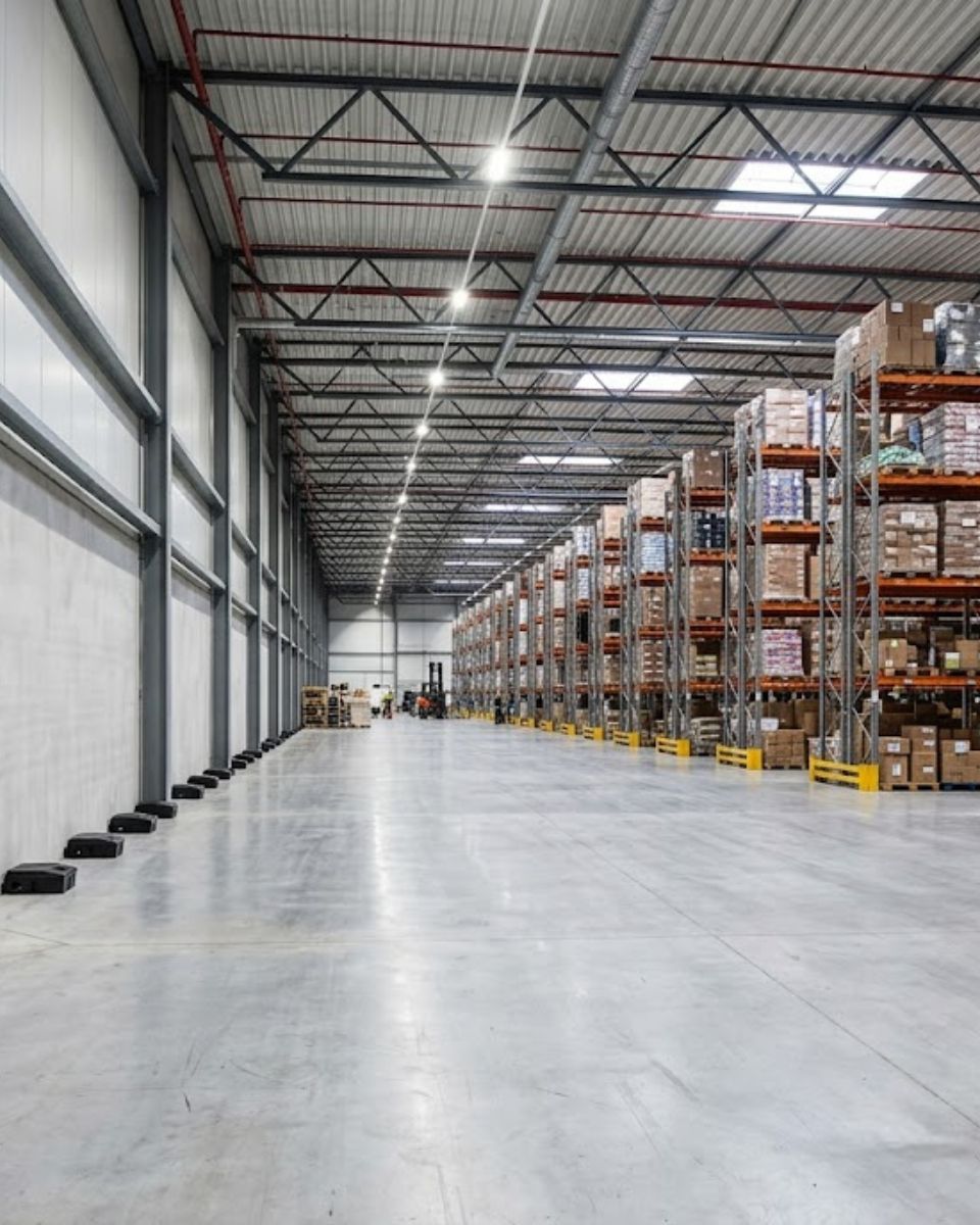 Warehouse interior with bait stations along wall — Savannah GA